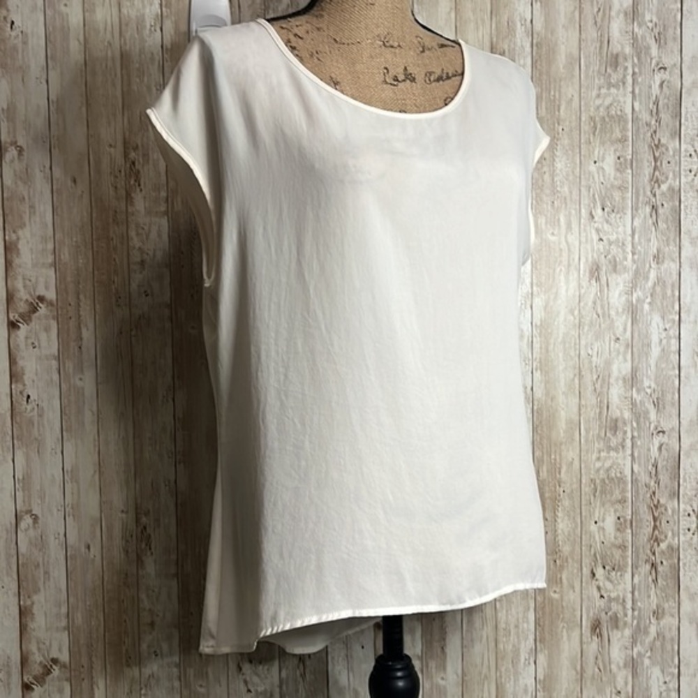 Love Haight White Sheer Short Sleeved Blouse